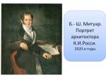 Митуар Б.- Ш. Портрет архитектора К.И.Росси. До 1812